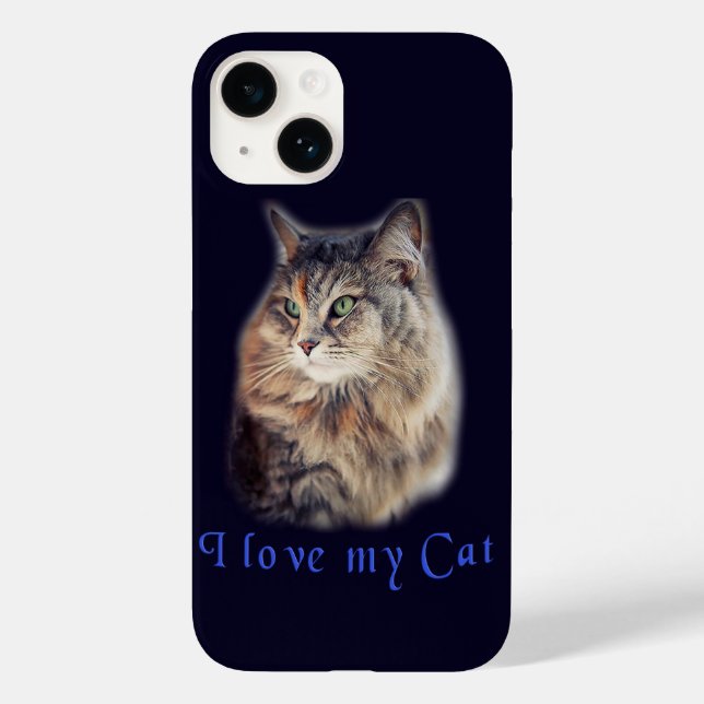 Funda De Case-Mate Para iPhone Amo a mi Gato (Reverso )