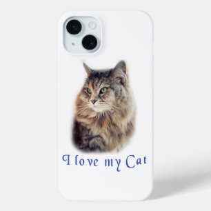 Funda Para iPhone 15 Mini Amo a mi Gato