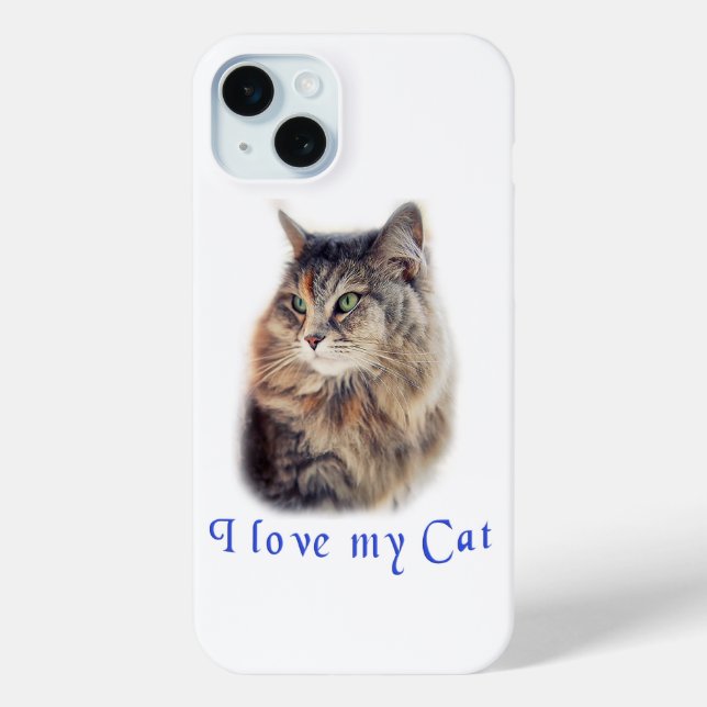 Funda De Case-Mate Para iPhone Amo a mi Gato (Reverso )