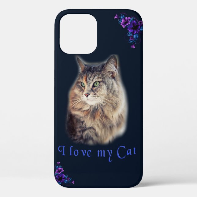 Funda De Case-Mate Para iPhone Amo a mi Gato (Reverso )