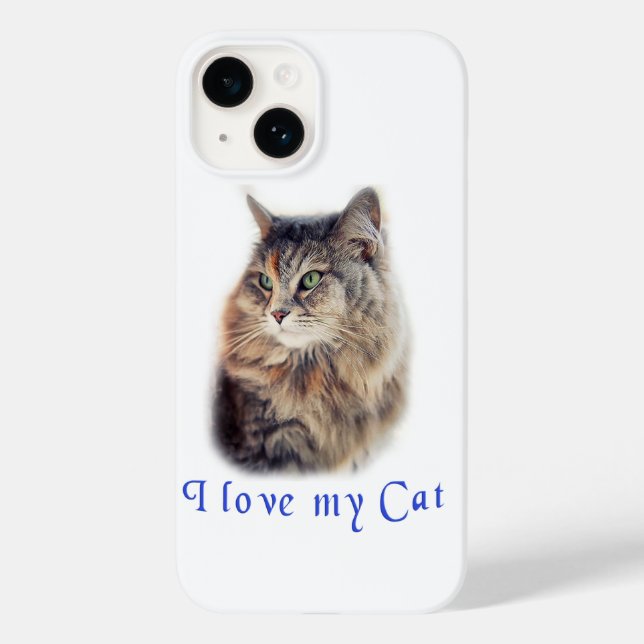 Funda De Case-Mate Para iPhone Amo a mi Gato (Reverso )