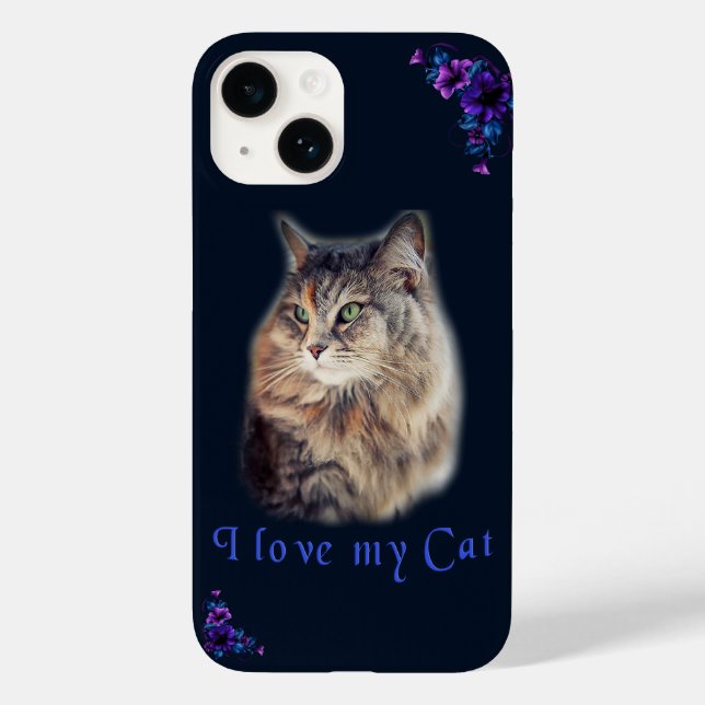 Funda De Case-Mate Para iPhone Amo a mi Gato (Reverso )