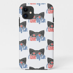 Funda Para iPhone 11 Amo a mi gato