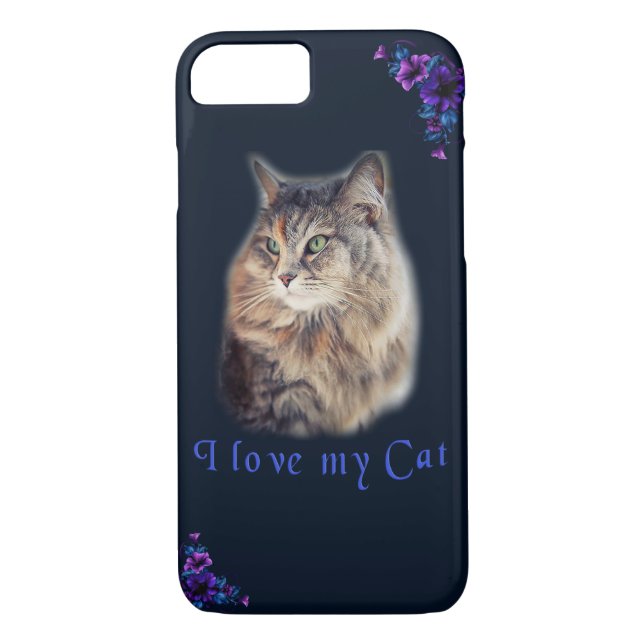 Funda De Case-Mate Para iPhone Amo a mi Gato (Reverso)