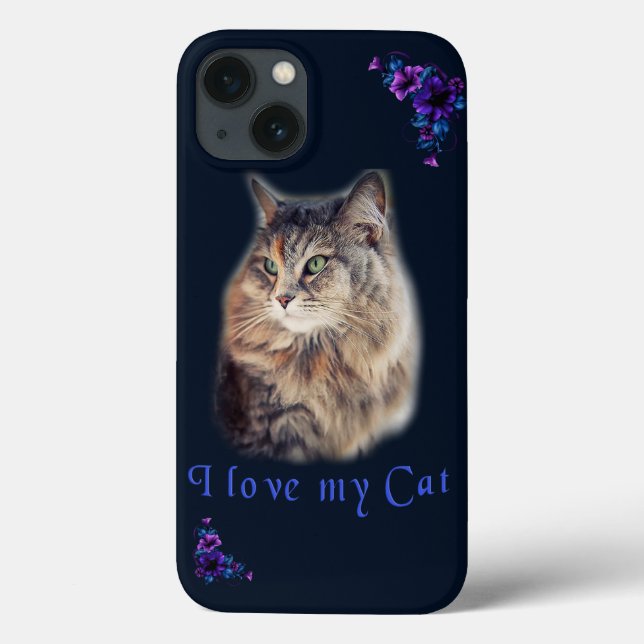 Funda De Case-Mate Para iPhone Amo a mi Gato (Reverso)