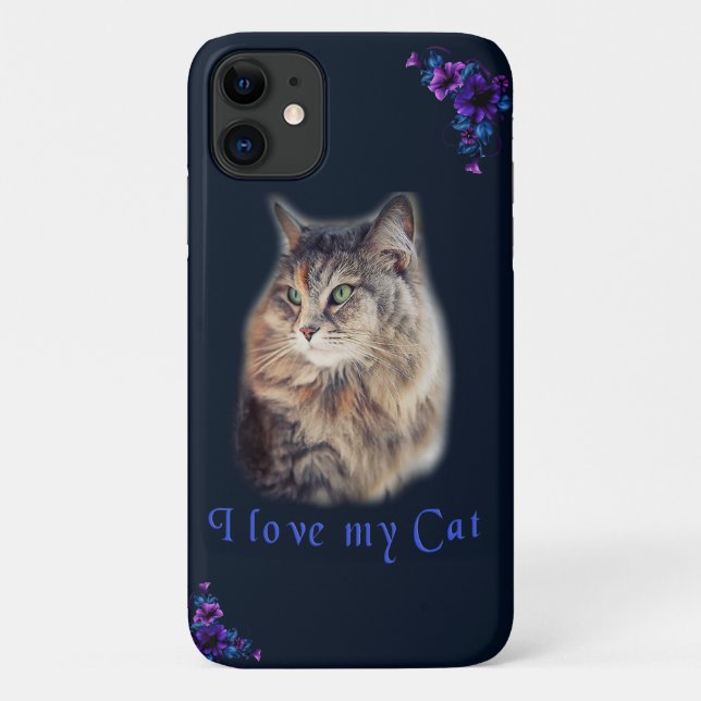 Funda De Case-Mate Para iPhone Amo a mi Gato (Reverso)