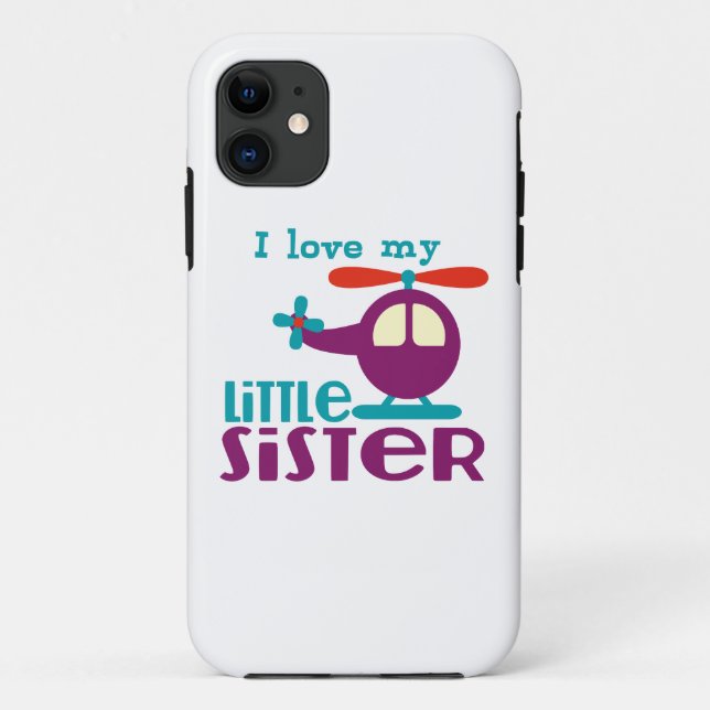 Funda De Case-Mate Para iPhone Amo a mi hermanita (Reverso)