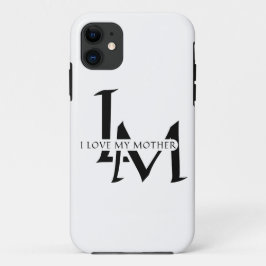 Funda Para iPhone 11 Amo a mi madre Arte de tipografía