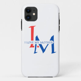 Funda Para iPhone 11 Amo a mi madre Arte de tipografía