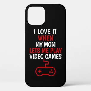Funda Para iPhone 12 Amo a mi mamá cuando me deja jugar videojuegos,