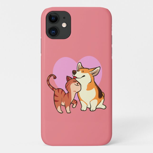 Funda De Case-Mate Para iPhone Amo a mi Mascota | Gato y Perro Amante (Reverso)