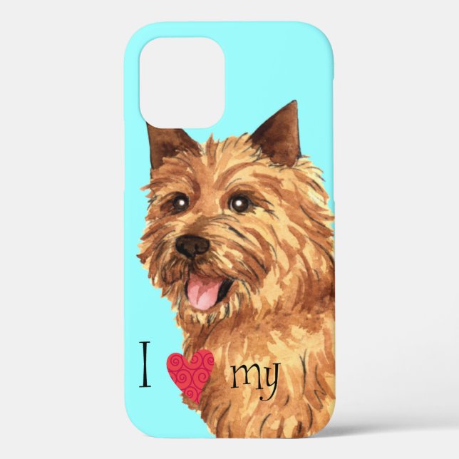 Funda De Case-Mate Para iPhone Amo a mi Norwich Terrier (Reverso )