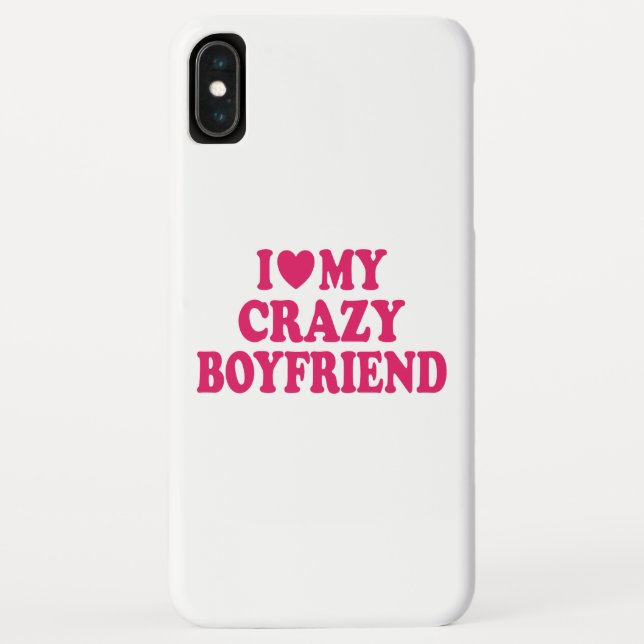 Funda De Case-Mate Para iPhone Amo a mi novio loco (Reverso)