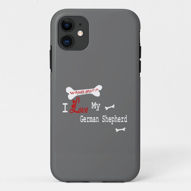 Funda De Case-Mate Para iPhone Amo a mi pastor alemán (Reverso)