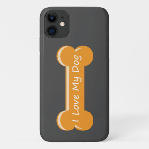 Funda Para iPhone 11 Amo A Mi Perro   Hueso de perro