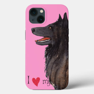 Funda Para iPhone 13 Amo a mi Sheepdog belga