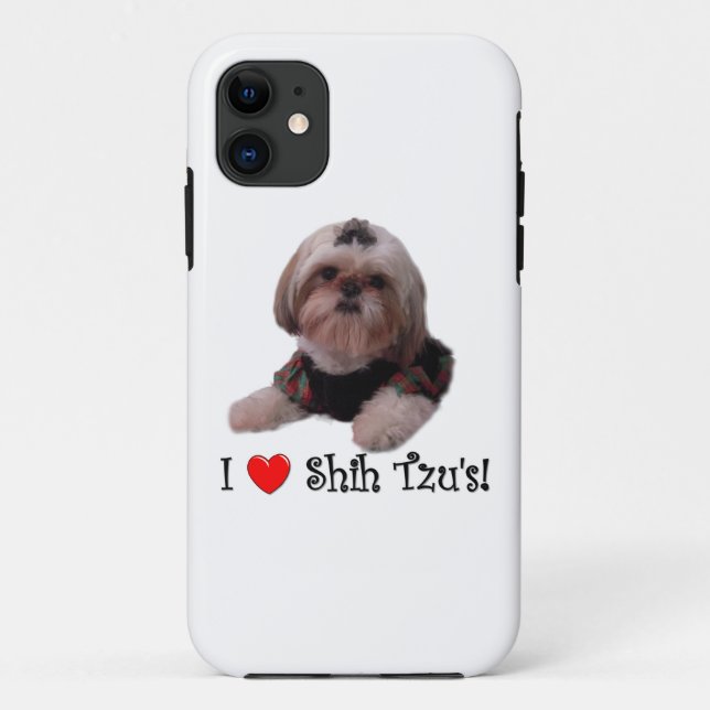 Funda De Case-Mate Para iPhone Amo a Shih Tzu (Reverso)