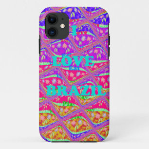Funda Para iPhone 11 Amo Brasil: Hermosos colores tradicionales de Samb