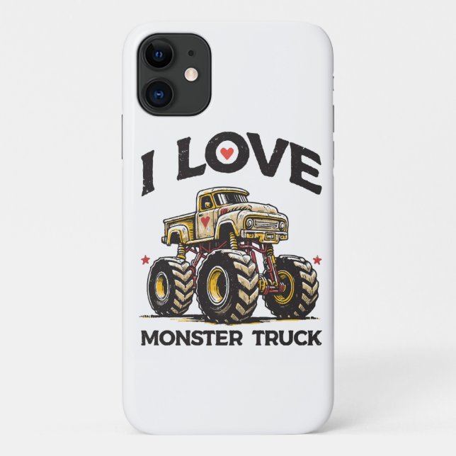 Funda De Case-Mate Para iPhone Amo Camión Monstruo (Reverso)