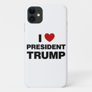 Funda Para iPhone 11 Amo el corazón del presidente Trump