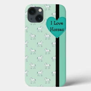 Funda Para iPhone 13 Amo el estuche para iPad de caballos