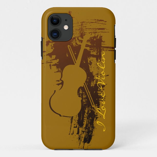 Funda De Case-Mate Para iPhone Amo el violín (Reverso)