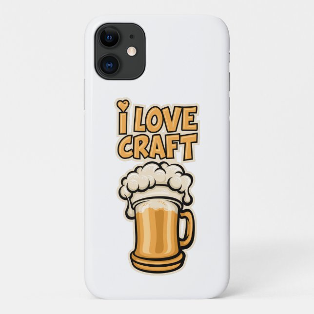 Funda De Case-Mate Para iPhone Amo La Cerveza Artesanal (Reverso)