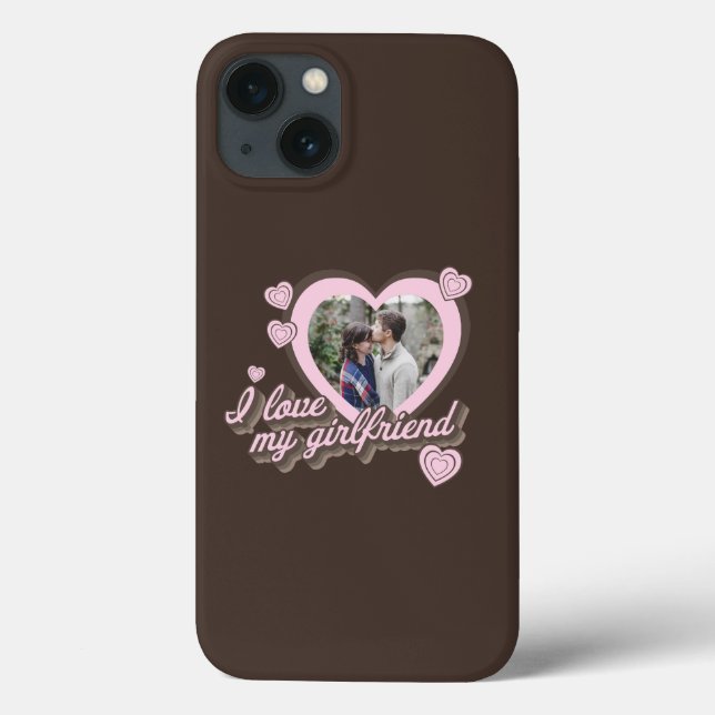 Funda De Case-Mate Para iPhone Amo la foto de mi novia Personalizado (Reverso)
