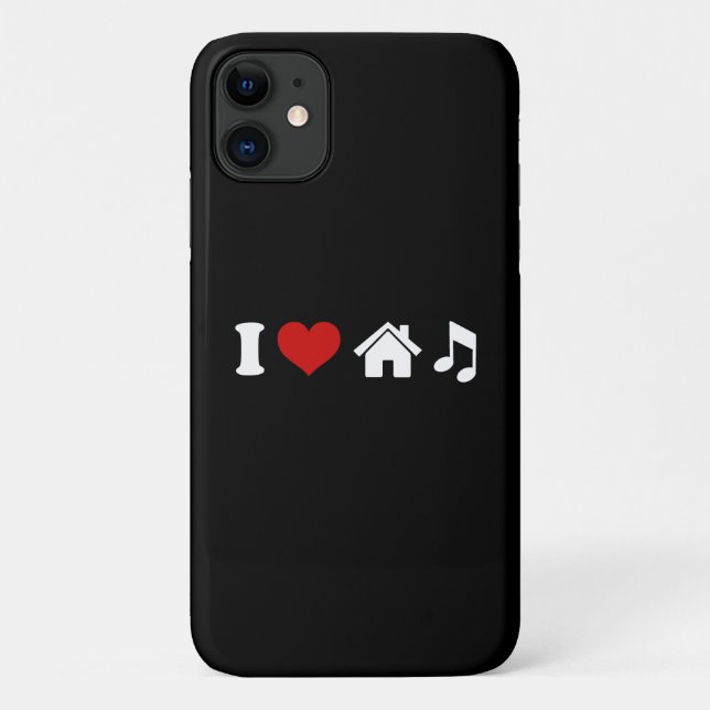 Funda De Case-Mate Para iPhone Amo la música de House (Reverso)