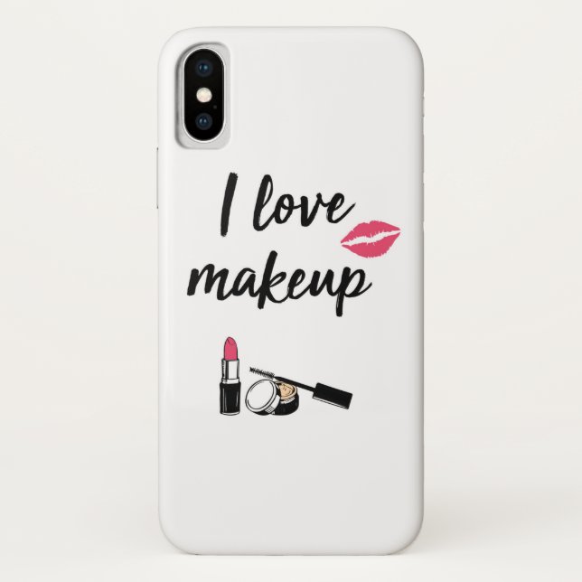 Funda De Case-Mate Para iPhone Amo maquillaje (Reverso)