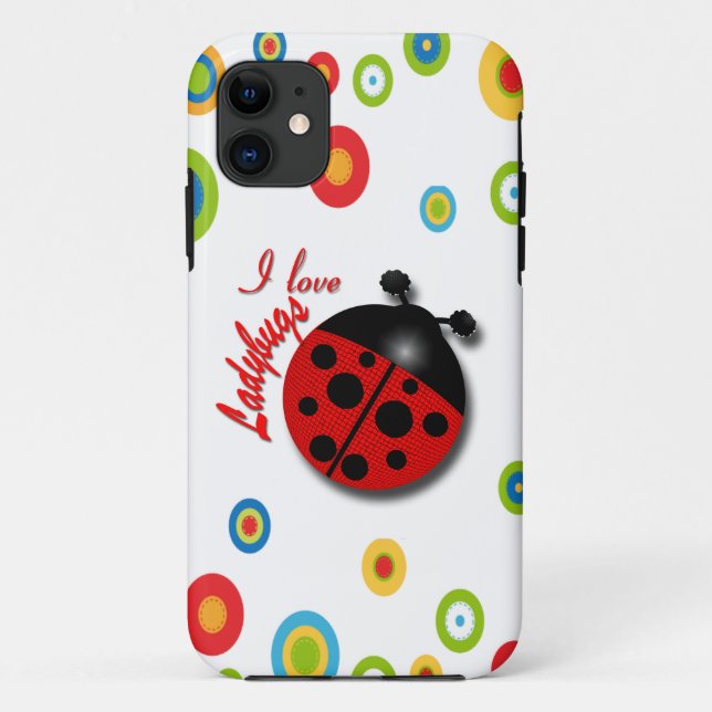 Funda De Case-Mate Para iPhone Amo mariquitas (Reverso)