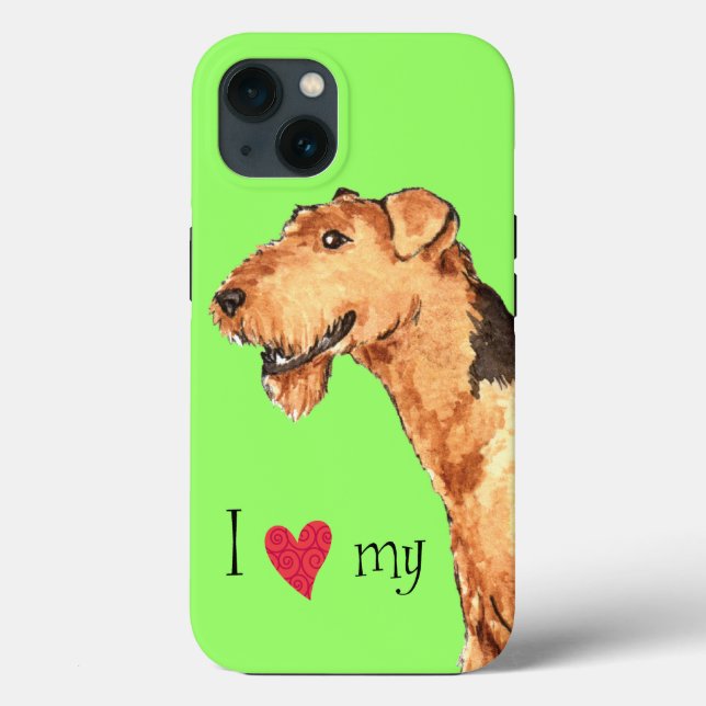 Funda De Case-Mate Para iPhone Amo mi Airedale (Reverso )
