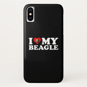 Funda Para iPhone X Amo Mi Beagle