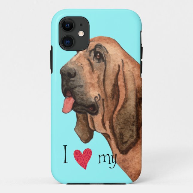 Funda De Case-Mate Para iPhone Amo mi Bloodhound (Reverso)