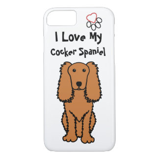 Funda Para iPhone 8/7 Amo mi caja del teléfono de cocker spaniel