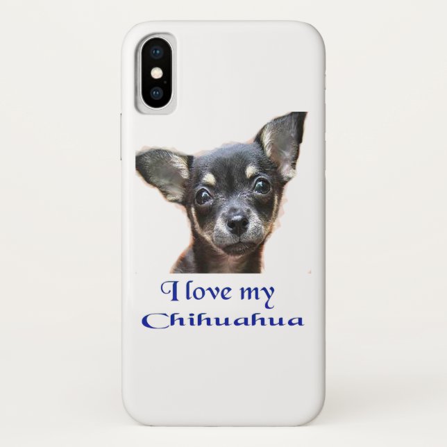 Funda De Case-Mate Para iPhone Amo mi Chihuahua (Reverso)