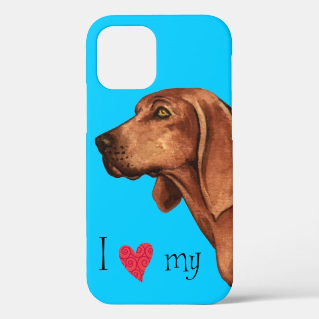 Funda De Case-Mate Para iPhone Amo mi Coonhound Redbone (Reverso )