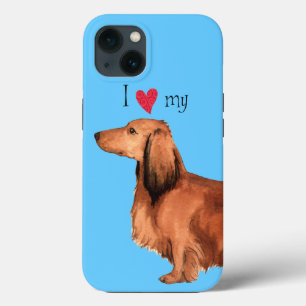 Funda Para iPhone 13 Amo mi duradero Dachshund