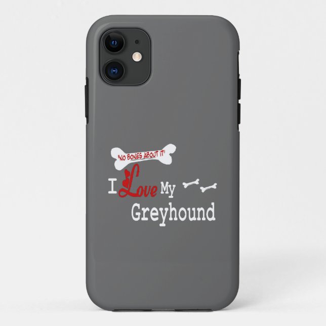 Funda De Case-Mate Para iPhone Amo Mi Greyhound (Reverso)