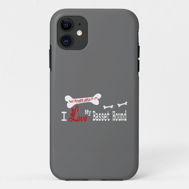 Funda De Case-Mate Para iPhone Amo Mi Hongro Basset (Reverso)