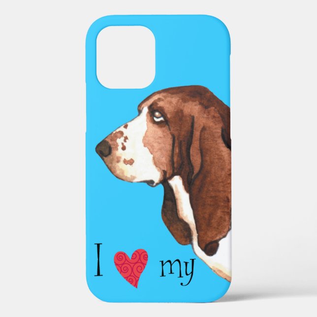 Funda De Case-Mate Para iPhone Amo mi Hound Basset (Reverso )