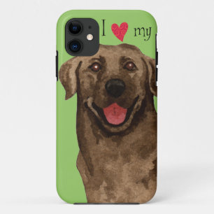 Funda Para iPhone 11 Amo mi laboratorio de chocolate