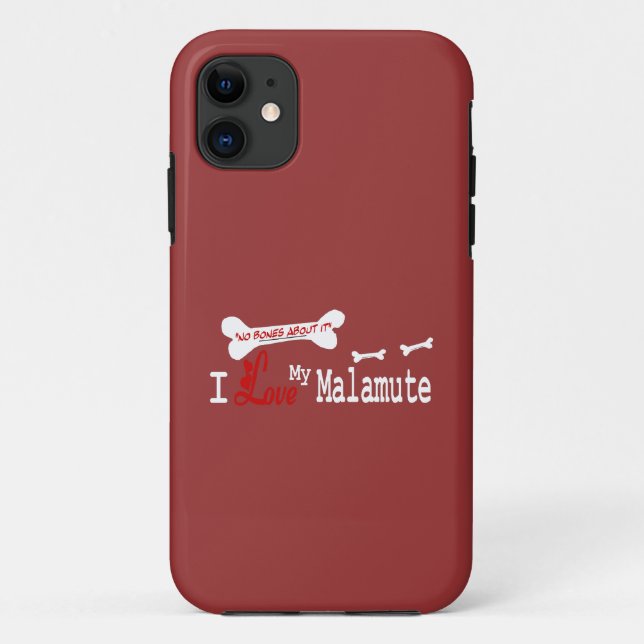 Funda De Case-Mate Para iPhone Amo mi Malamute alascánico (Reverso)