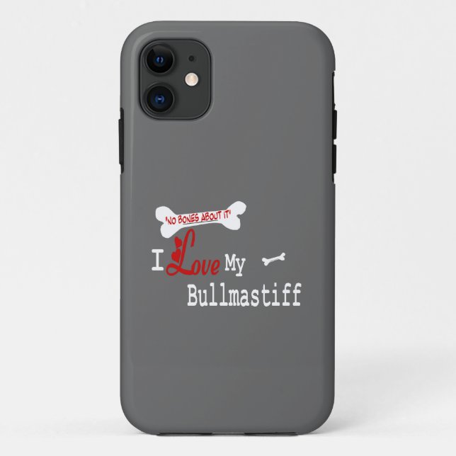 Funda De Case-Mate Para iPhone Amo Mi Mastiff (Reverso)