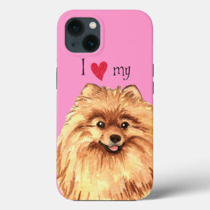 Funda Para iPhone 13 Amo mi Pomerania