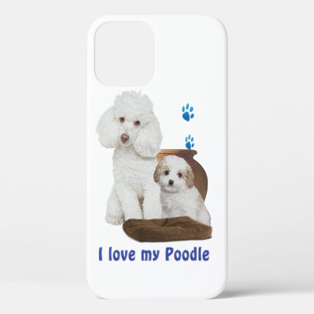 Funda De Case-Mate Para iPhone Amo mi Poodle (Reverso )