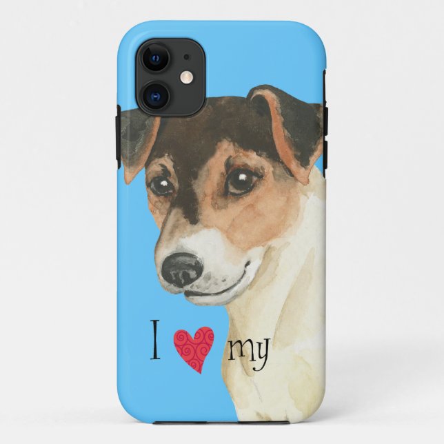 Funda De Case-Mate Para iPhone Amo mi Russell Terrier (Reverso)