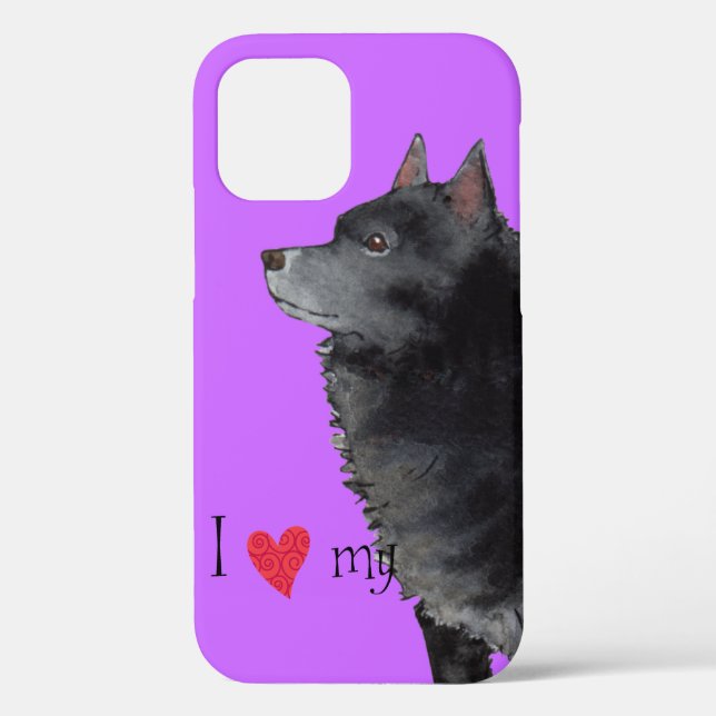 Funda De Case-Mate Para iPhone Amo mi Schipperke (Reverso )