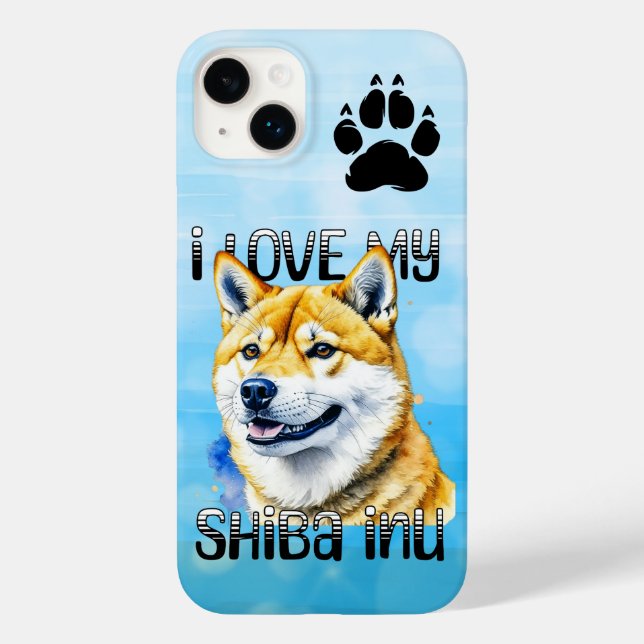Funda De Case-Mate Para iPhone Amo Mi Shiba Inu | Propietario de perros (Reverso )