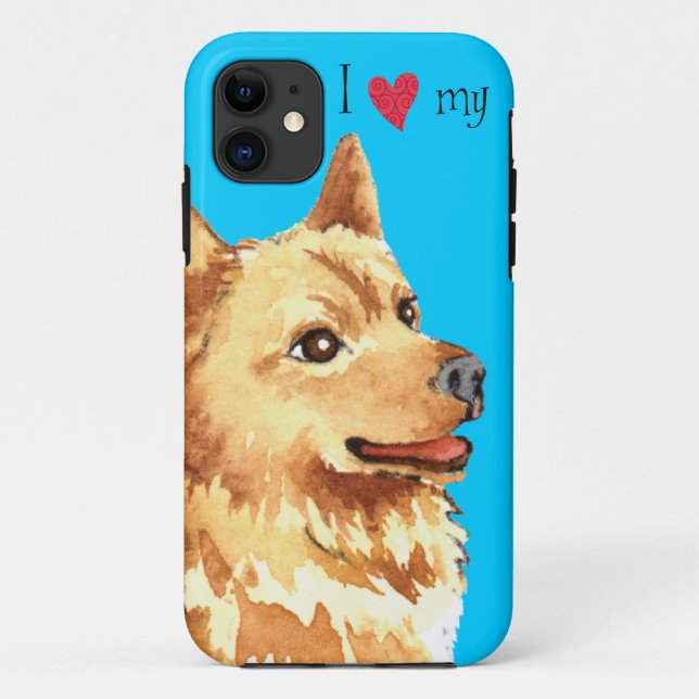 Funda De Case-Mate Para iPhone Amo mi Spitz finlandés (Reverso)